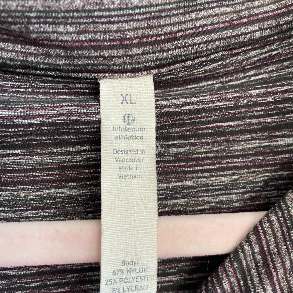 Lululemon Athletica Surge Warm 1/2 Zip Polar Night Stripe